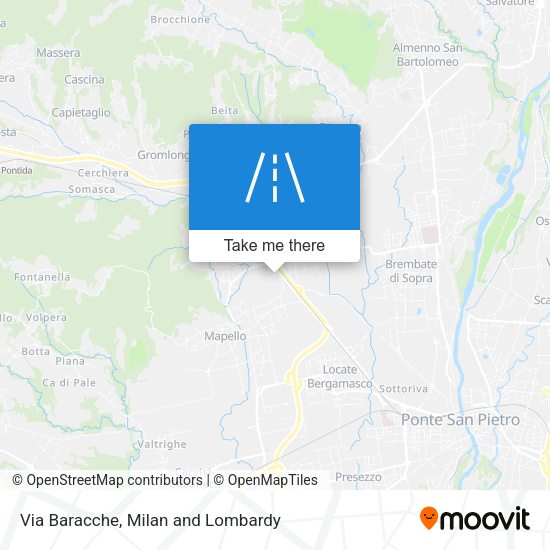 Via Baracche map