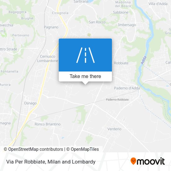 Via Per Robbiate map