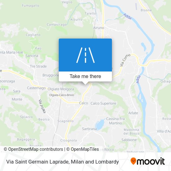 Via Saint Germain Laprade map