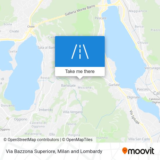 Via Bazzona Superiore map