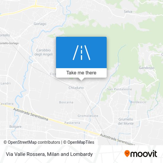Via Valle Rossera map