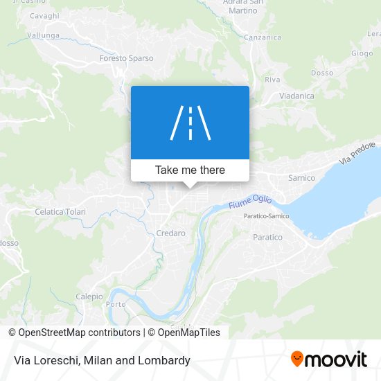 Via Loreschi map