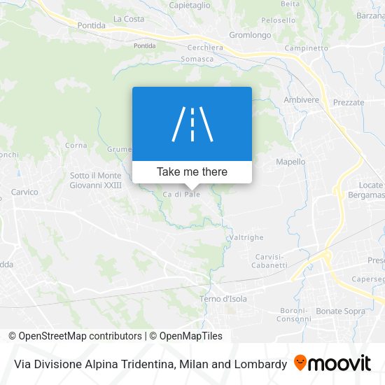 Via Divisione Alpina Tridentina map