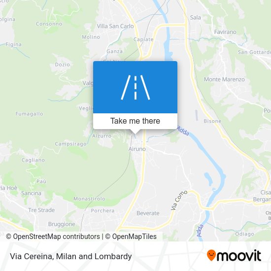 Via Cereina map