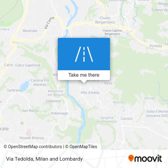 Via Tedolda map