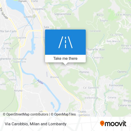 Via Carobbio map
