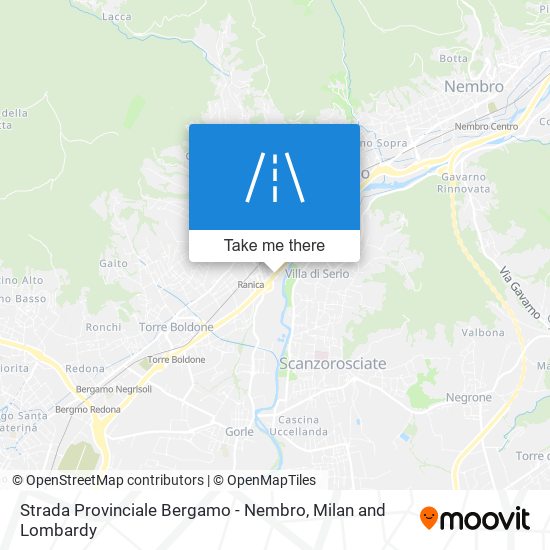 Strada Provinciale Bergamo - Nembro map