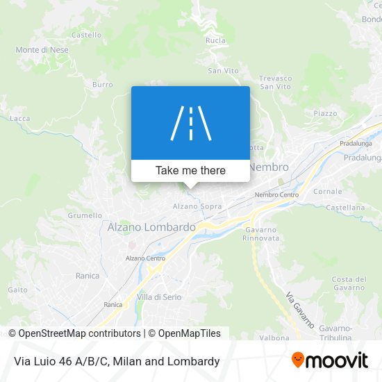 Via Luio 46 A/B/C map