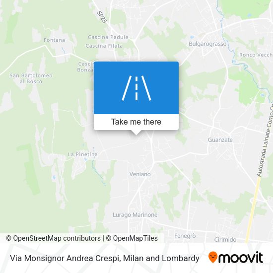 Via Monsignor Andrea Crespi map