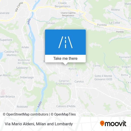 Via Mario Aldeni map