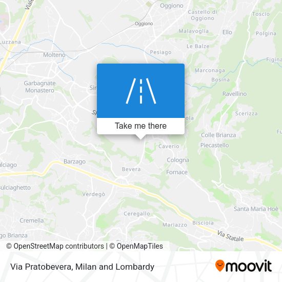 Via Pratobevera map