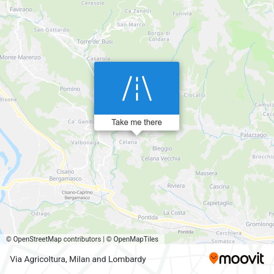 Via Agricoltura map