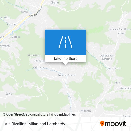 Via Rivellino map