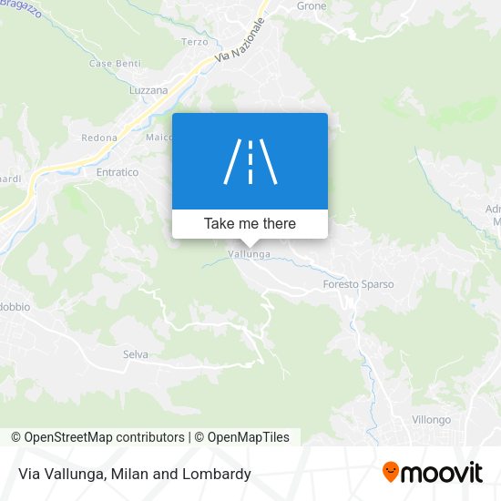 Via Vallunga map