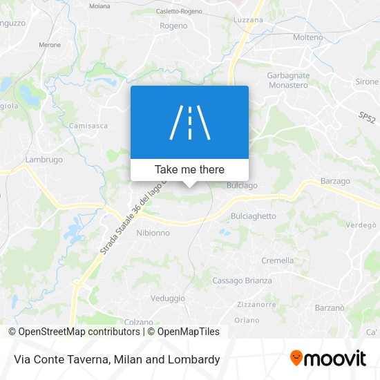 Via Conte Taverna map