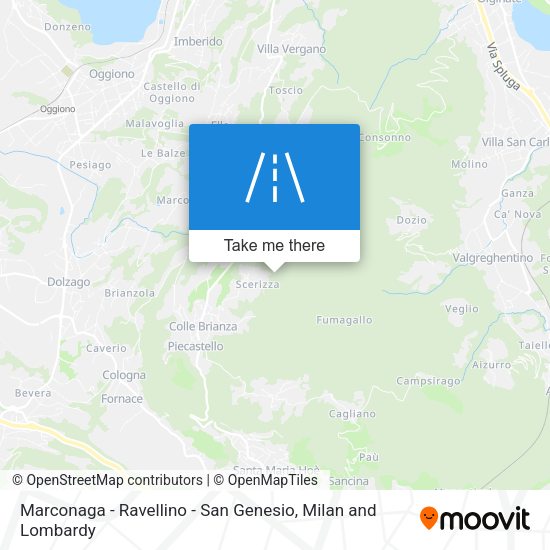 Marconaga - Ravellino - San Genesio map