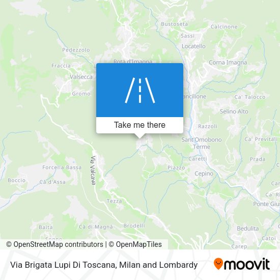 Via Brigata Lupi Di Toscana map