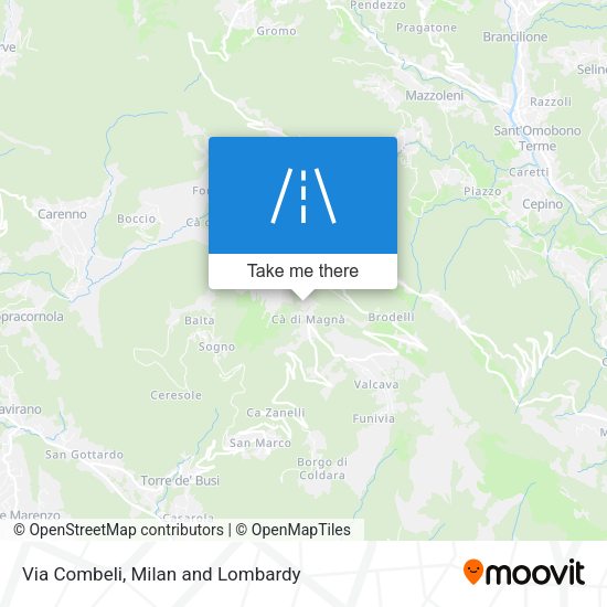 Via Combeli map