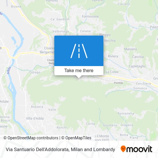 Via Santuario Dell'Addolorata map