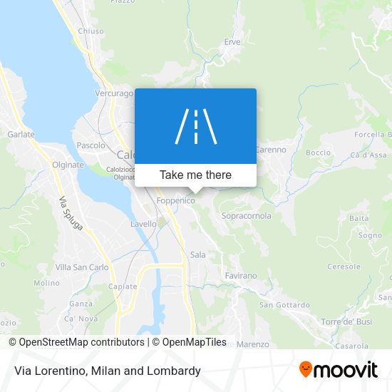 Via Lorentino map