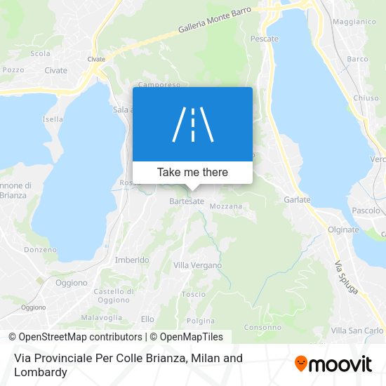 Via Provinciale Per Colle Brianza map