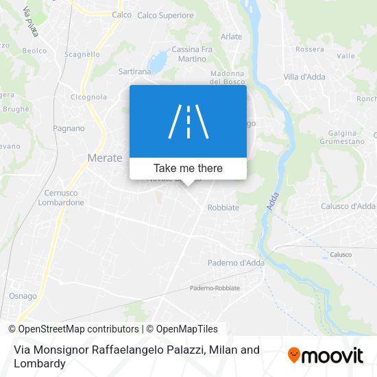 Via Monsignor Raffaelangelo Palazzi map