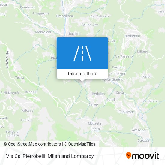Via Ca' Pietrobelli map