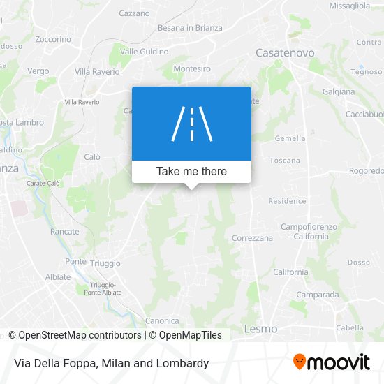 Via Della Foppa map