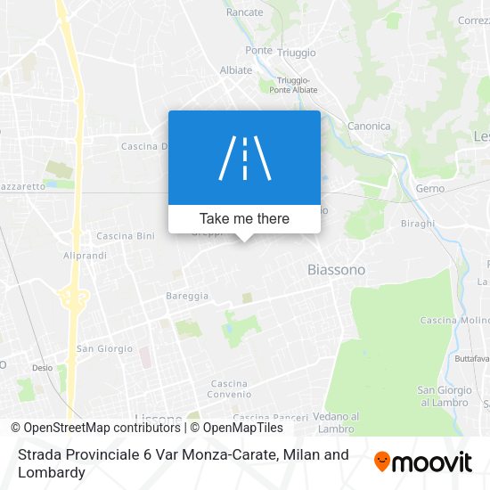 Strada Provinciale 6 Var Monza-Carate map