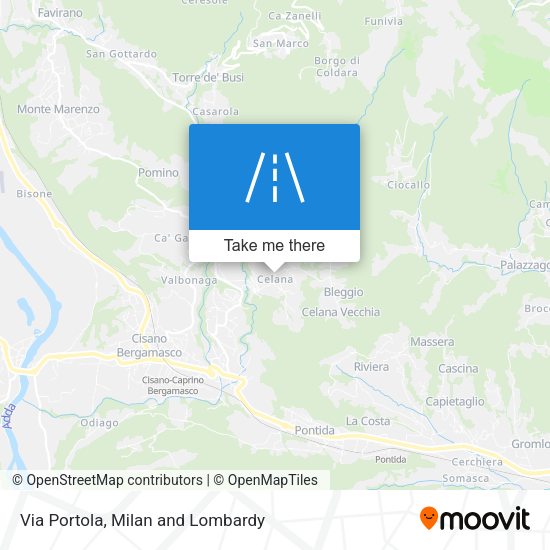 Via Portola map