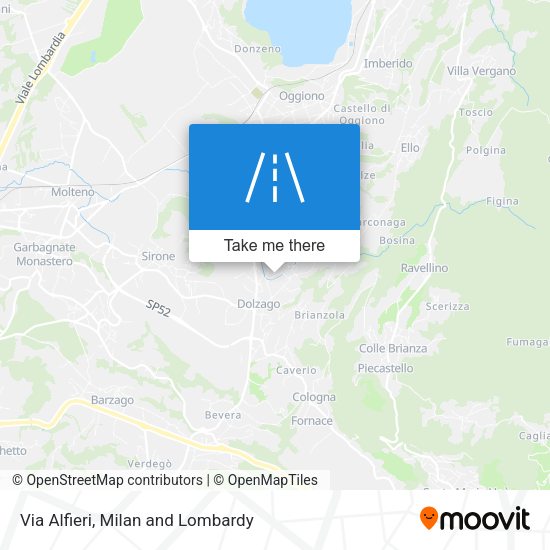 Via Alfieri map