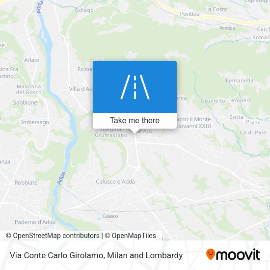 Via Conte Carlo Girolamo map