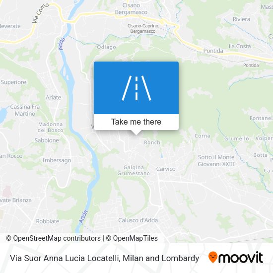 Via Suor Anna Lucia Locatelli map