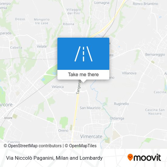 Via Niccolò Paganini map