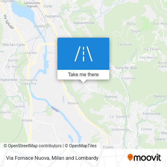 Via Fornace Nuova map