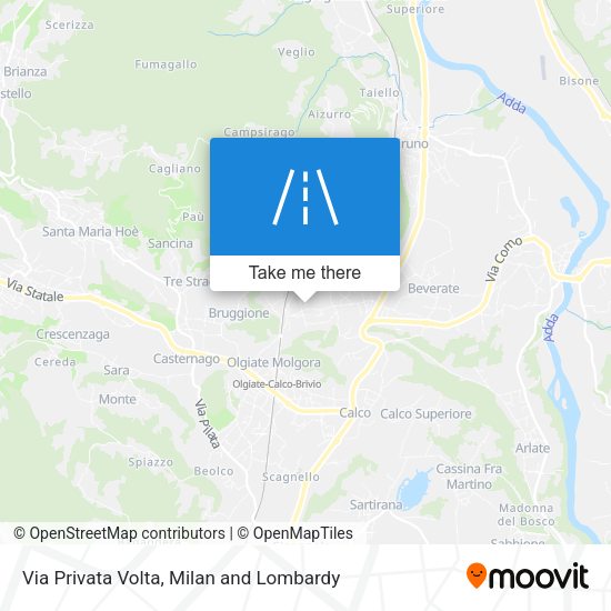 Via Privata Volta map