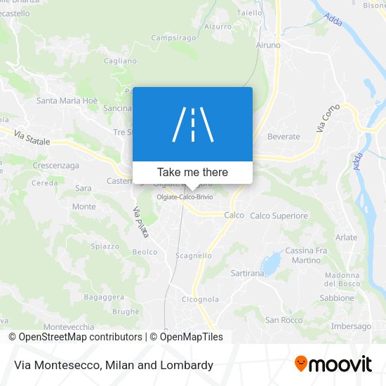 Via Montesecco map