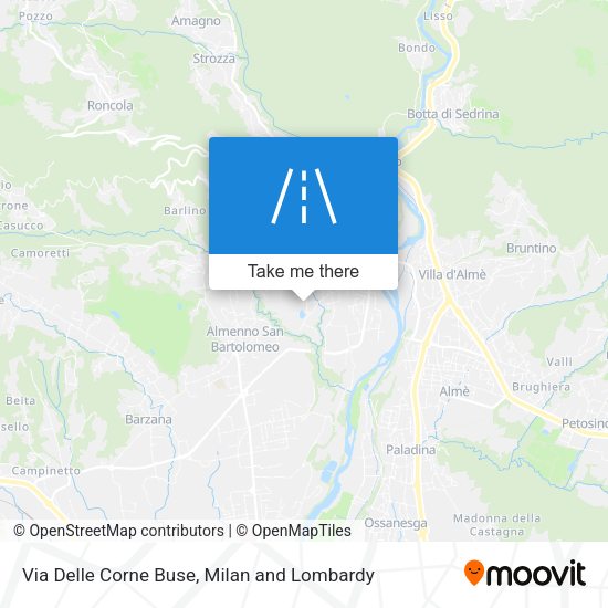 Via Delle Corne Buse map