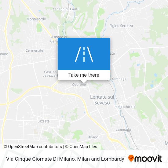Via Cinque Giornate Di Milano map