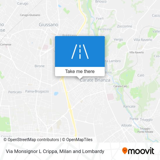Via Monsignor L Crippa map