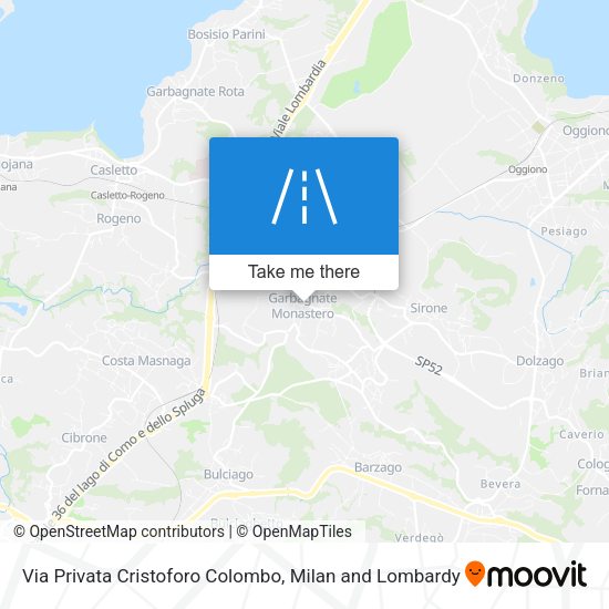 Via Privata Cristoforo Colombo map