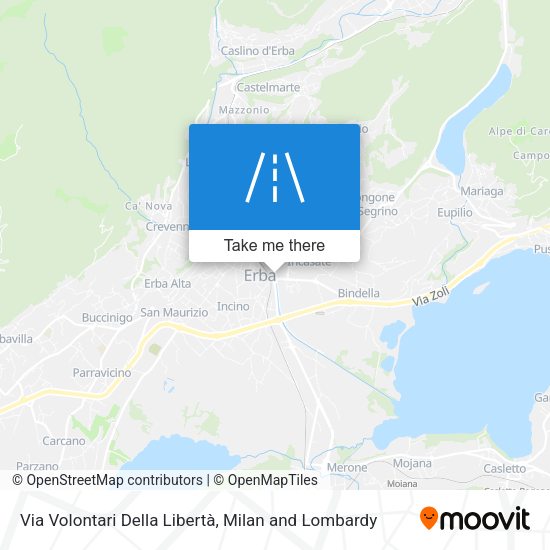Via Volontari Della Libertà map