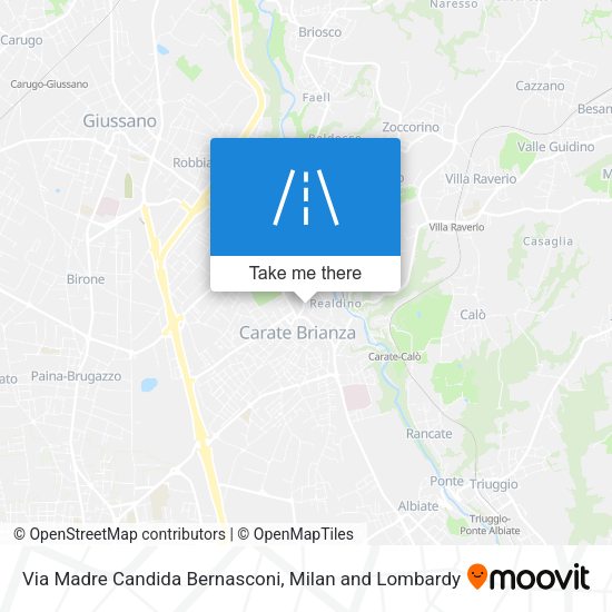 Via Madre Candida Bernasconi map