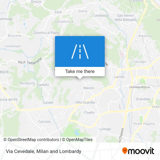 Via Cevedale map