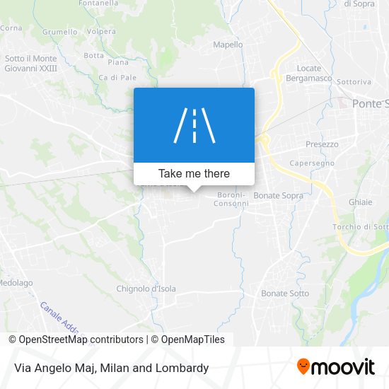 Via Angelo Maj map