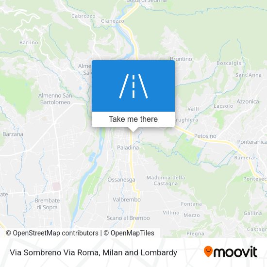 Via Sombreno Via Roma map