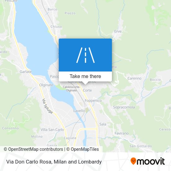 Via Don Carlo Rosa map