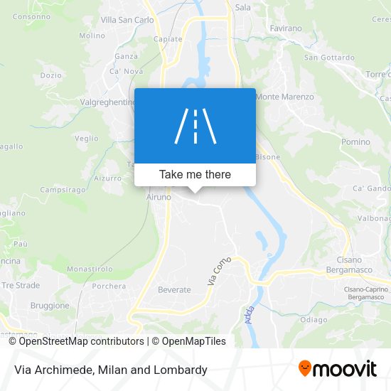 Via Archimede map