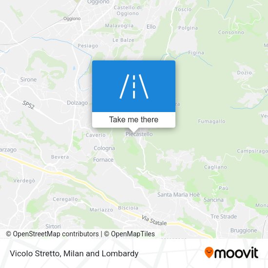 Vicolo Stretto map