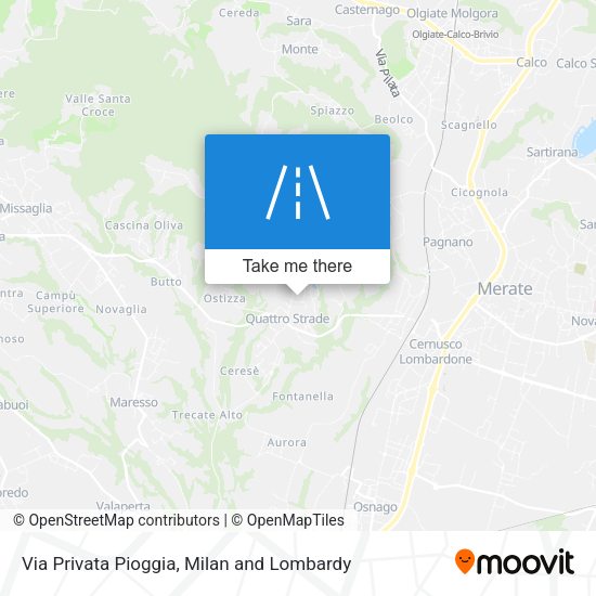 Via Privata Pioggia map
